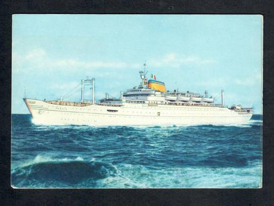 Coloured postcard of LloydTriestino MV Africa. - 40245 - Postcard