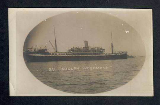 Real Photograph of S S Adolph Woermann. - 40253 - Postcard