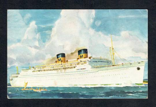 Coloured postcard of Matson Lines Lurline. - 40258 - Postcard