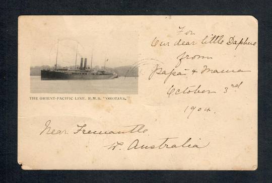 Early Undivided Postcard of Orient-Pacific Line RMS Orotava. Sent to Ponui Island. - 40264 - Postcard