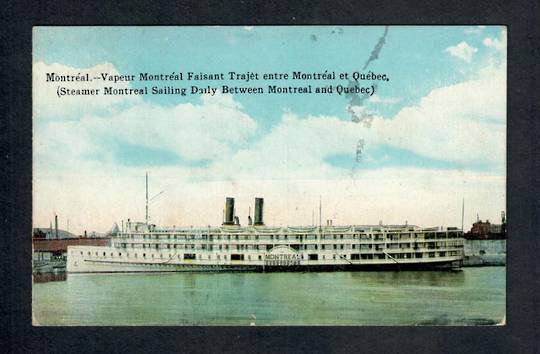 CANADA Coloured postcard of the Steamer 'Montreal" sailing daily between Montreal and Quebec. - 40274 - Postcard