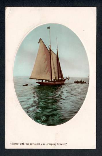 Coloured postcard of Yacht. Superb. - 40280 - Postcard