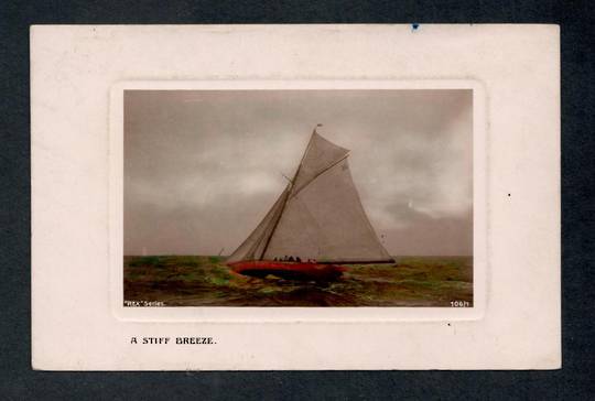 Tinted Postcard. A stiff breeze. - 40282 - Postcard