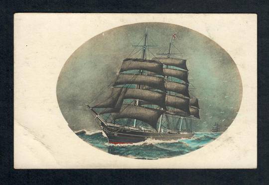 Coloured postcard of sailing ship. - 40287 - Postcard