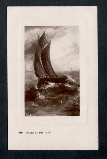 Postcard of Yacht in heavy weather. - 40292 - Postcard
