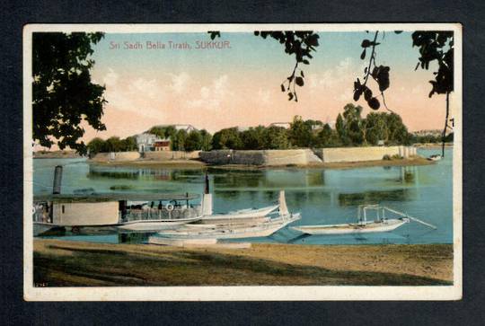 Coloured postcard of Sri Sadh Bella Tirath. - 40293 - Postcard