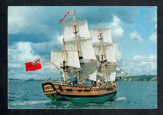 Coloured postcard of the replica of the Endeavour. South British Insurance. - 40299 - Postcard