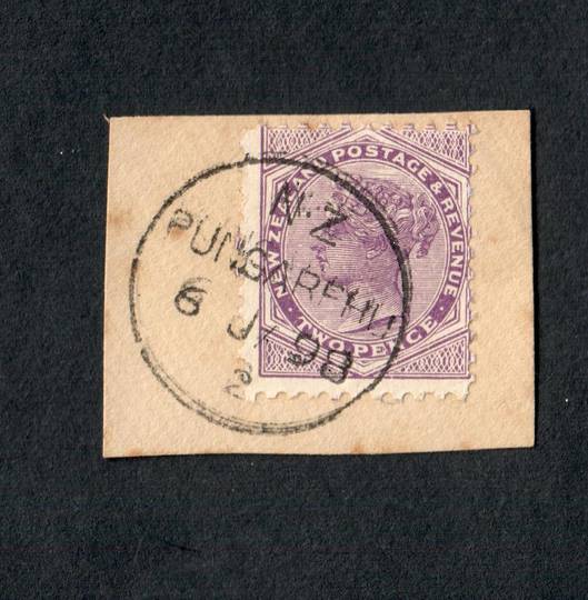 NEW ZEALAND Postmark New Plymouth PUNGAREHU. A Class cancel on 2d Second Sideface on piece. Full clear strike. . - 4031 - Postm