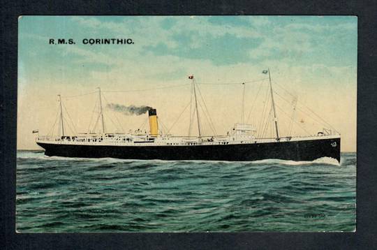 Coloured postcard of  RMS Corinthic. - 40316 - Postcard