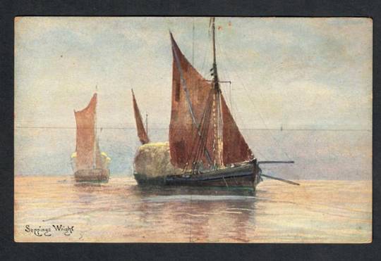 Coloured postcard ofsailing boats by H C Seppings Wright. - 40325 - Postcard