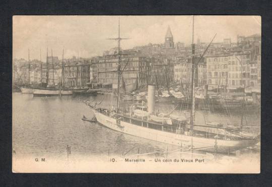 Early Undivided Postcard of Marseille Un Coin du Vieux Port. Ships in Port. - 40326 - Postcard
