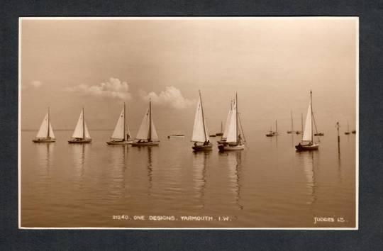 Real Photograph of Yachts Yarmouth. One Designs. - 40330 - Postcard
