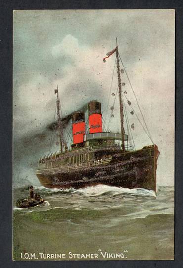 Coloured postcard of IOMTS Turbine Steamer Viking. - 40409 - Postcard