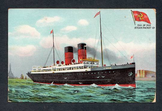 Coloured postcard of IOMSP S S Viking. - 40425 - Postcard