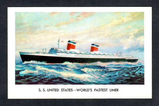 USA Coloured postcard of S S United Ststes. - 40447 - Postcard