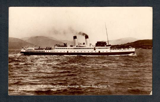 Real Photograph of New Turbine Passenger Steamer King George V. - 40456 - Postcard