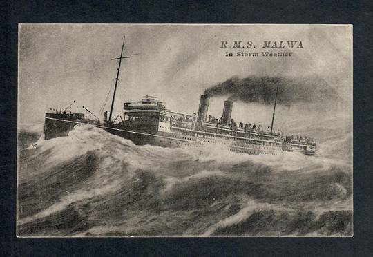 Carte Postale RMS Malwa in Storm Weather. - 40457 - Postcard