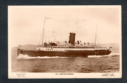 Real Photograph of T S Ben-my-chree. Posted from Douglas 1932. - 40466 - Postcard