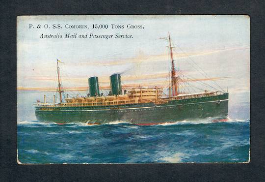 Coloured postcard of P & O S S Comorin. - 40473 - Postcard