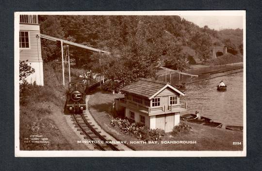 Real Photograph of Miniature Railway North Bay Scarborough. Posted from Scarborough 1949. - 40515 - Postcard