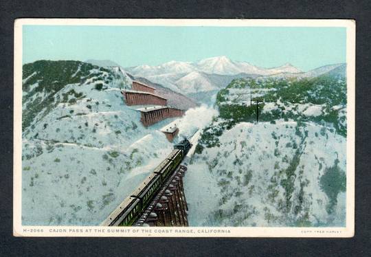 USA Coloured postcard of Cajon Pass at the Summit of the Coast Range California. - 40518 - Postcard