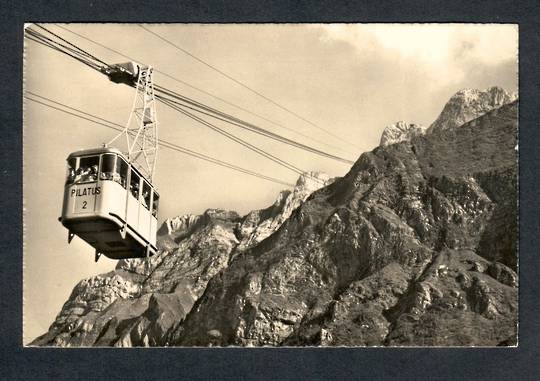 SWITZERLAND Real Photograph of Luftseilbahn Pilatus Kulm. - 40523 - Postcard