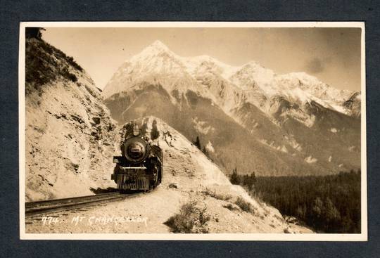 Real Photograph of Canadian Pacific Railway Mt Ghangellor. - 40524 - Postcard