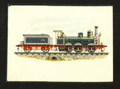 ITALY Coloured postcard of drawing of 1875 Locomotiva a sei ruote accopiate e cilindri interni inclinati. - 40578 - Postcard