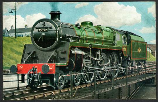 BRITISH RAIL Standard Class 5 4-6-0 .#` 73092 - 40582 - Postcard