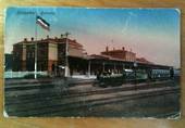 Coloured postcard of of Kerbesthale Bahnhof. Interesting comment on the reverse. - 40592 - Postcard