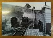 Postcard from Railway around Exmoor series. Reproductions of old Real Photographs. Western Region 4143 with a train for Minehead