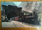 SWITZERLAND Coloured postcard of Gotthardbahn Der Grosse Tunnel bei Goeschenen. Train. - 40605 - Postcard