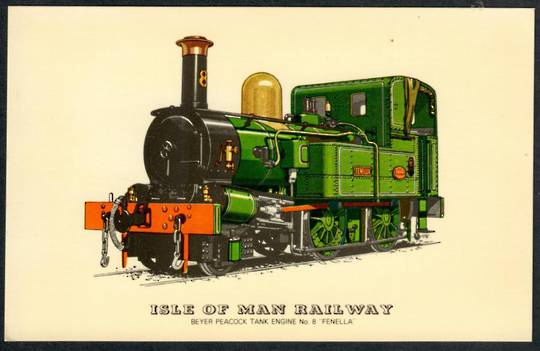 ISLE OF MAN RAILWAY Beyer Peacock Tank Engine No 8 Fenella. Vollectors card. - 40621 -