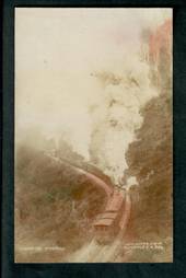 Tinted Real Photograph by Aldersley. Ascending the Rimutaka Incline. - 40666 - Postcard