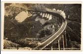Real Photograph by W Beattie of Express Crossing the Hapuwhenua Viaduct. - 40671 - Postcard