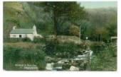 Coloured postcard of Entrance to Fairy Glen Dwygyfylchi Wales. Stonework of bridge. - 40779 - Postcard