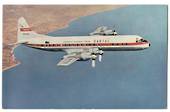Coloured postcard of Qantas International Prop-Jet Electra. - 40826 - Postcard