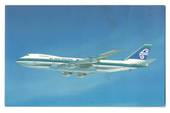 Coloured advertising postcard of Air New Zealand Boeing 747. - 40836 - Postcard