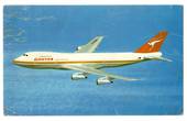 Coloured postcard of Qantas 747B. - 40838 - Postcard