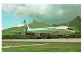 Coloured postcard of Air New Zealand DC-8. - 40882 - Postcard