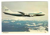 Coloured postcard of Scandinavian Air Services Boeing 747. - 40943 - Postcard
