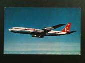 Coloured postcard of Qantas Boeing 707 V-Jet. - 41004 - Postcard