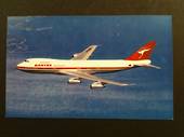 Coloured postcard of Qantas Boeing 747B. - 41009 - Postcard