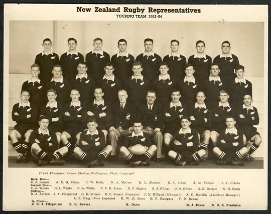 ALL BLACKS 1953. Printed photograph. - 41477 - Postcard
