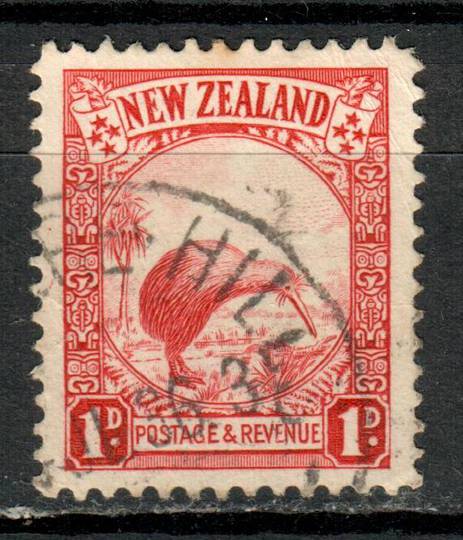 NEW ZEALAND 1935 Pictorial 1d Red. Perf 13Â½ x14. SG 557b. - 4156 - FU