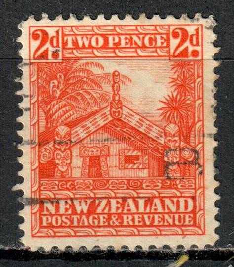 NEW ZEALAND 1935 Pictorial 2d Orange. Multiple watermark. Perf 14x15. - 4160 - Used