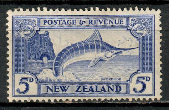 NEW ZEALAND 1935 Pictorial 5d Ultramarine. Multiple watermark. Perf 12½. - 4173 - Mint