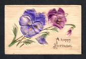 Embossed Silk Card. Happy Birthday. - 42073 - Postcard