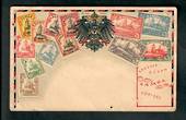 SAMOA Coloured postcard featuring the stamps of German Samoa. - 42108 - Postcard