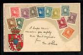 SPAIN Coloured postcard featuring the stamps of Spain. - 42111 - Postcard